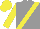 Gray, yellow sash, yellow sleeves and cap