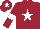Maroon, white star, armlets and star on cap