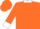 Orange,white bands,collar & cuffs,'s' inside of 'v' on back