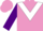 Mauve, white chevron, purple sleeves
