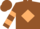 Brown, tan diamond belt, tan bars on sleeves