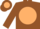 Camouflage, brown 'a' on tan ball