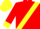 Red, yellow sash and cuffs, yellow cap