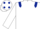 White, dark blue epaulettes, dark blue spots on cap