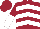 Maroon, white chevrons, halved sleeves, maroon cap