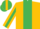 Antique gold, emerald green panel