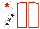 White, red seams, white sleeves, dark blue stars, white cap, red star