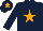 Dark Blue, Orange star and star on cap