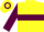 Yellow, Maroon hoop and sleeves