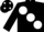 Black, large white spots, white spots on cap