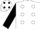 White, black dots, white dots on black sleeves