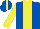 Royal blue, yellow stripe, sleeves and cap