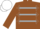 Brown, silver braid, white cap
