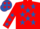 Red, royal blue stars