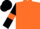 Orange, Black sleeves, Orange armlets, Black cap