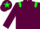 maroon Body, Green epaulettes, maroon Arms,maroon Cap, Green Star