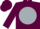 Maroon, maroon and white paw print on silver ball, maroon cap