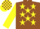 Brown, yellow stars and sleeves, check cap