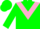 Green, pink chevron, green cap