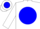 WHITE, blue ball,
