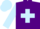 Purple, light blue cross belts, sleeves and cap