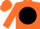 Orange, orange 'silken' on black ball, orange cap