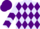 Lavender, purple diamonds, purple chevrons on sleeves, lavender and purple cap