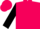 Fuchsia, white and black 'sss', black sleeves, fuchsia cap
