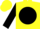 Yellow, yellow horsehead on black ball, black sleeves, yellow cap