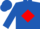 Royal blue, red diamond emblem, royal blue cap