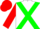 White, green cross sashes, red sleeves, red cap