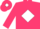 Cerise, white diamond and diamond on cap
