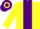 Yellow, purple panel, hooped cap