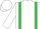 White, Emerald Green braces