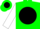 Green, Black Ball, White sleeves