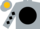Silver, gold 'tt' on black ball, black diamonds on slvs