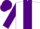 WHITE, purple panel & sleeves, purple cap