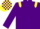 PURPLE, yellow epaulettes, check cap
