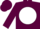 Maroon, maroon 'ff' on white ball, maroon cap