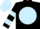 Black, black 't' on light blue ball, light blue bars on sleeves, light blue cap