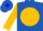 Royal blue, gold ball, blue 'w', gold diamond seam on slvs