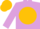 Plum, plum 'pl' on gold ball, gold cap