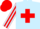 Light blue, red cross belts, striped sleeves, red cap