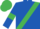 Royal Blue, Emerald Green sash, armlets and cap