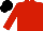 red, black cap