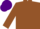 Brown, purple cap
