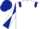 White, Dark Blue epaulets, Dark Blue and White diabolo on sleeves, Dark Blue cap