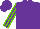 Purple, light green striped sleeves