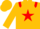 Gold, red epaulets, red star on gold cap