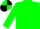 Tangerine, green 'v', qtd cap